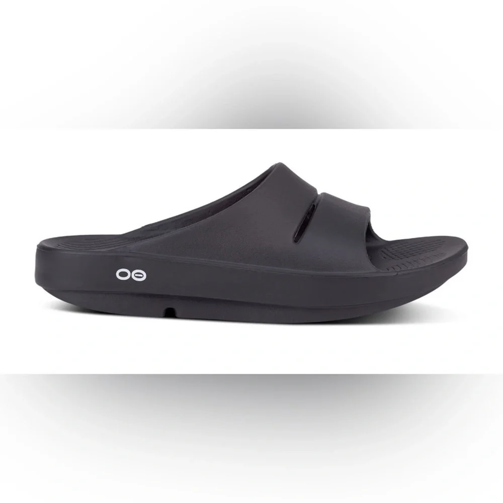 Oofos Men’s Ooahh Slide Sandal - Black Unisex Slide Women’s Sz 10/ Men’s 8